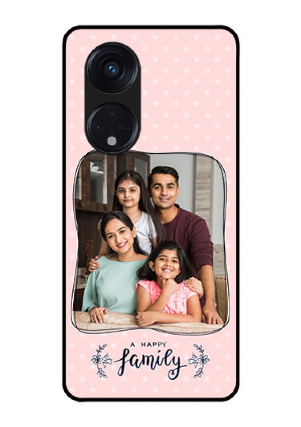 Oppo Reno 8T 5G Custom Glass Phone Case - Family with Dots Design