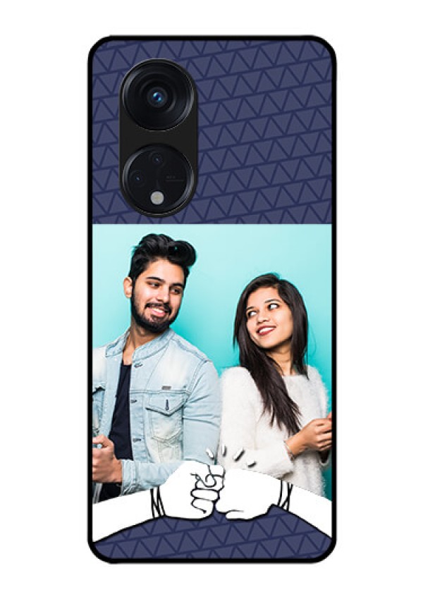 Oppo Reno 8T 5G Photo Printing on Glass Case - with Best Friends Design