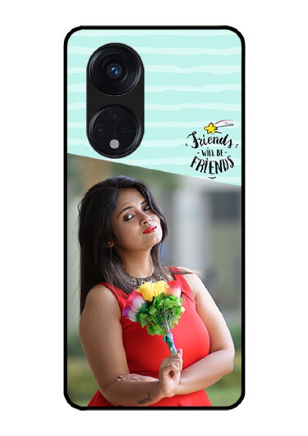 Oppo Reno 8T 5G Custom Glass Phone Case - Friends Picture Icon Design