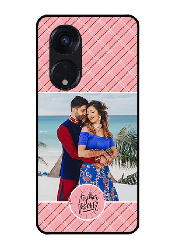 Oppo Reno 8T 5G Personalized Glass Phone Case - Together Forever Design