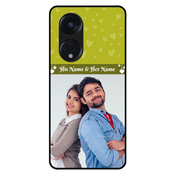 Oppo Reno 8T 5G Custom Glass Phone Case - You & Me Heart Design