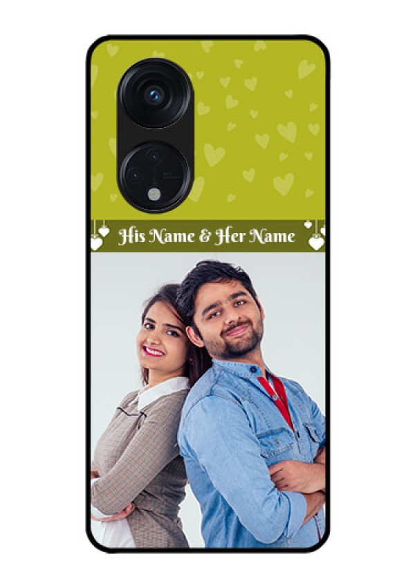 Oppo Reno 8T 5G Custom Glass Phone Case - You & Me Heart Design