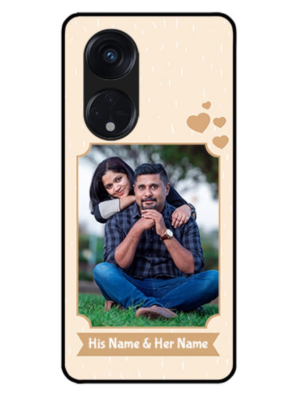 Custom Oppo Reno 8T 5G Custom Glass Phone Case - with confetti love design