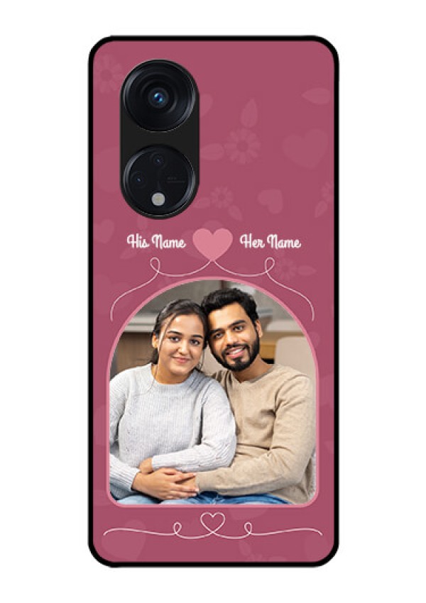 Oppo Reno 8T 5G Photo Printing on Glass Case - Love Floral Design