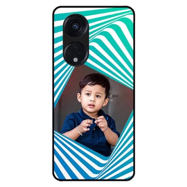Oppo Reno 8T 5G Personalized Glass Phone Case - Abstract Spiral Design