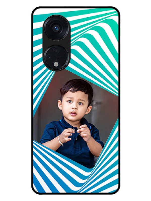 Custom Oppo Reno 8T 5G Personalized Glass Phone Case - Abstract Spiral Design