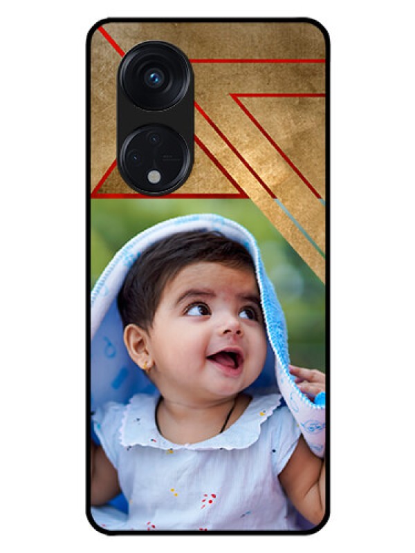 Custom Oppo Reno 8T 5G Personalized Glass Phone Case - Gradient Abstract Texture Design