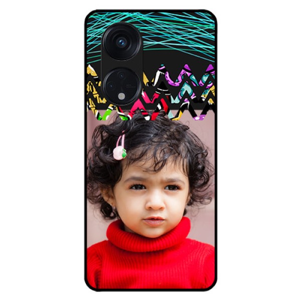 Oppo Reno 8T 5G Personalized Glass Phone Case - Neon Abstract Design