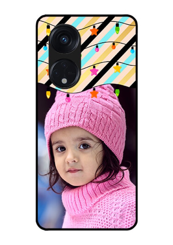 Oppo Reno 8T 5G Custom Glass Mobile Case - Lights Hanging Design