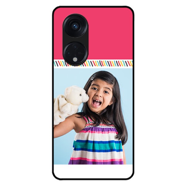 Oppo Reno 8T 5G Personalized Glass Phone Case - Line art design