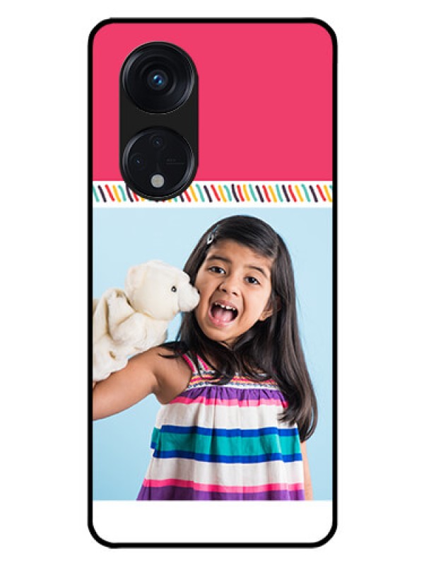 Custom Oppo Reno 8T 5G Personalized Glass Phone Case - Line art design