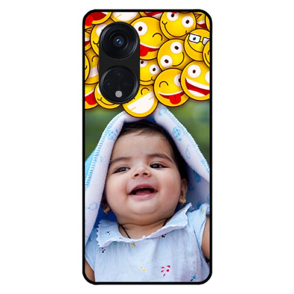 Oppo Reno 8T 5G Custom Glass Mobile Case - with Smiley Emoji Design