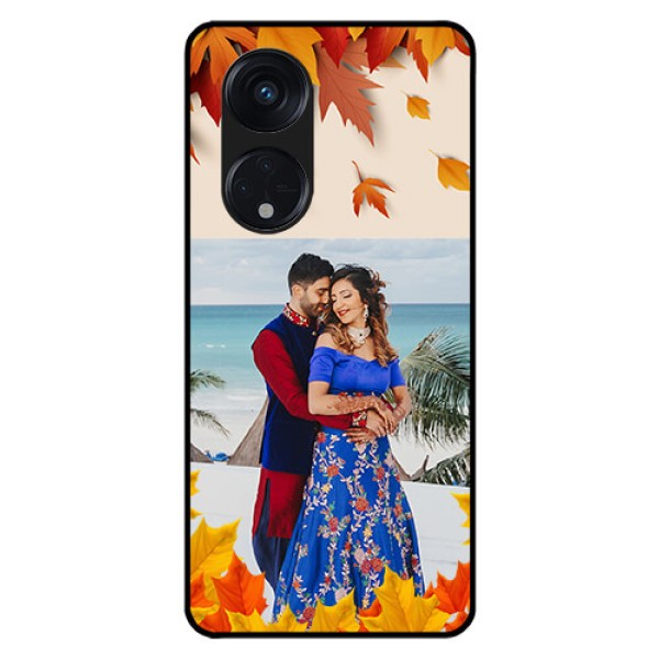 Oppo Reno 8T 5G Photo Printing on Glass Case - Autumn Maple Leaves Design Oppo Reno 8T 5G Photo Printing on Glass Case - Autumn Maple Leaves Design