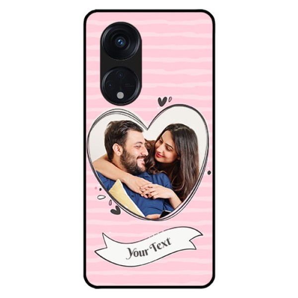 Oppo Reno 8T 5G Custom Glass Phone Case - Vintage Heart Design