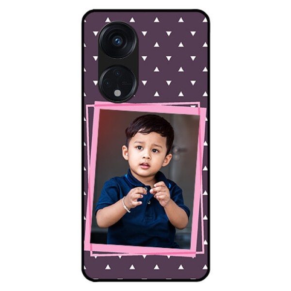 Oppo Reno 8T 5G Custom Glass Mobile Case - Triangle Pattern Dotted Design Oppo Reno 8T 5G Custom Glass Mobile Case - Triangle Pattern Dotted Design