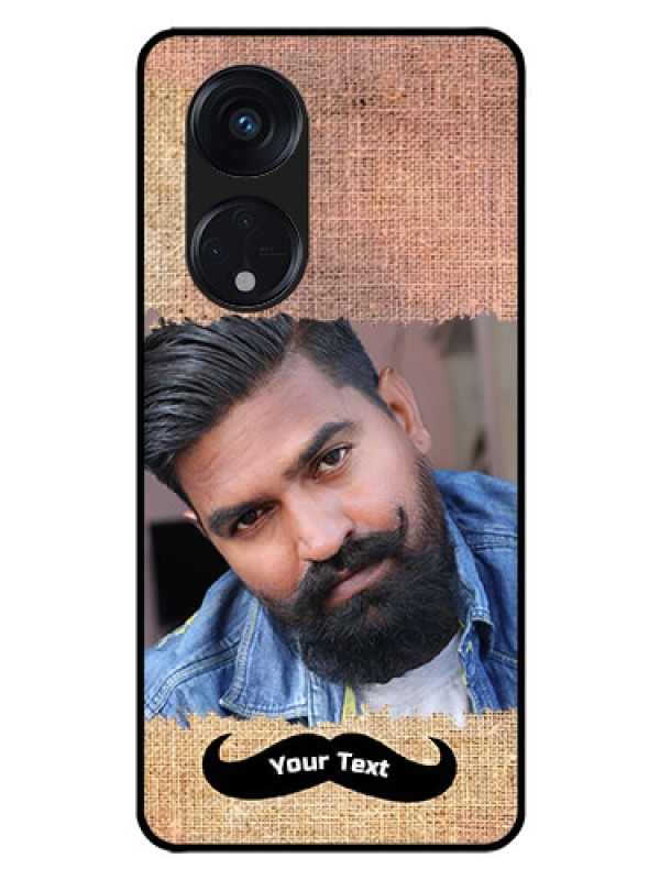 Custom Oppo Reno 8T 5G Personalized Glass Phone Case - with Texture Design