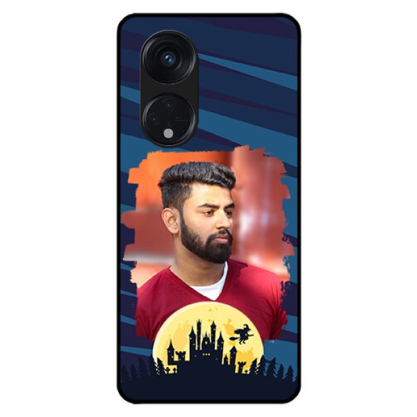Oppo Reno 8T 5G Photo Printing on Glass Case - Halloween Witch Design