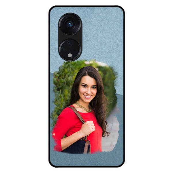 Oppo Reno 8T 5G Custom Glass Mobile Case - Grunge Line Art Design