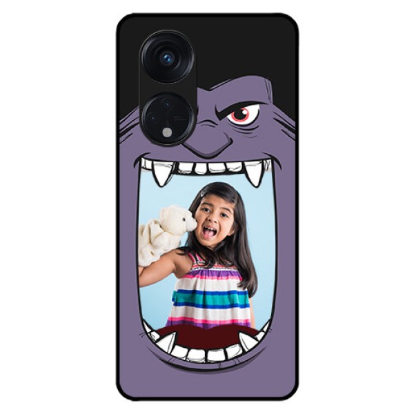 Oppo Reno 8T 5G Custom Glass Phone Case - Angry Monster Design