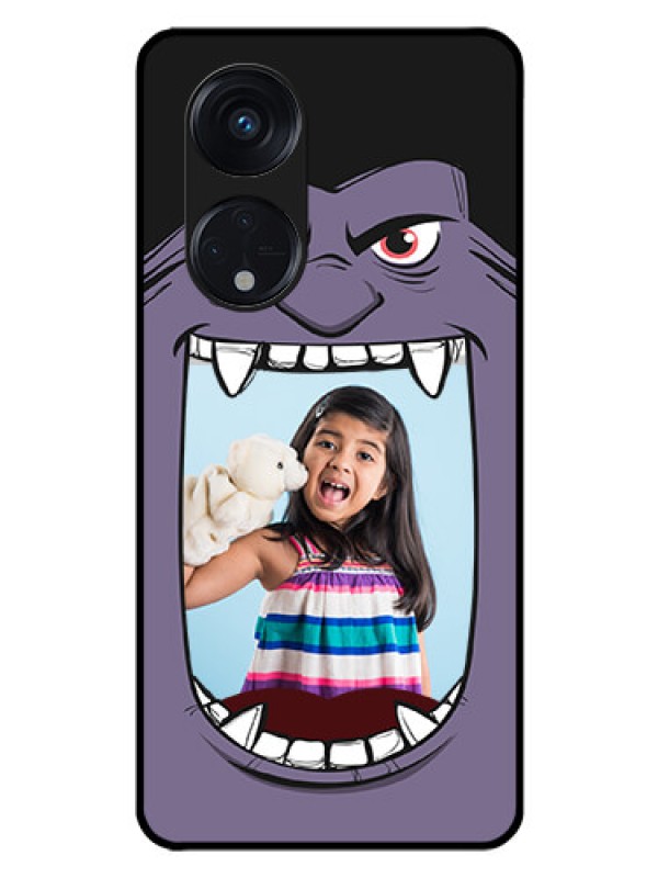 Custom Oppo Reno 8T 5G Custom Glass Phone Case - Angry Monster Design