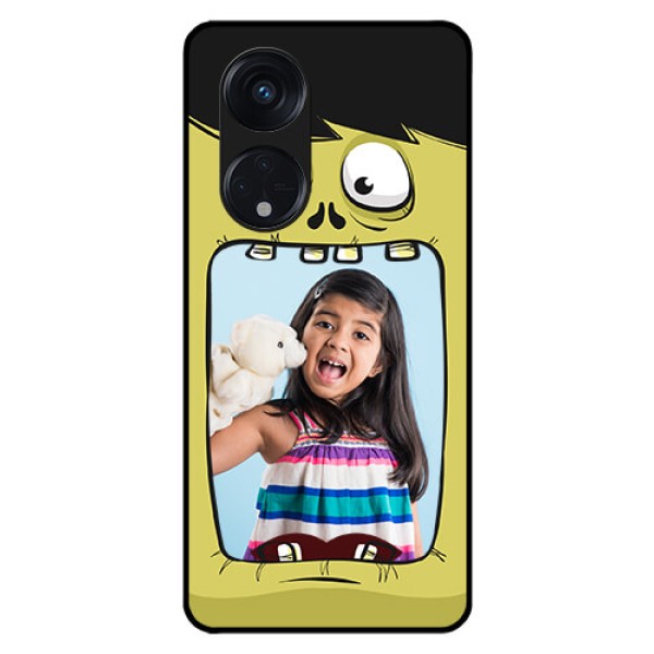 Oppo Reno 8T 5G Personalized Glass Phone Case - Cartoon monster back case Design Oppo Reno 8T 5G Personalized Glass Phone Case - Cartoon monster back case Design