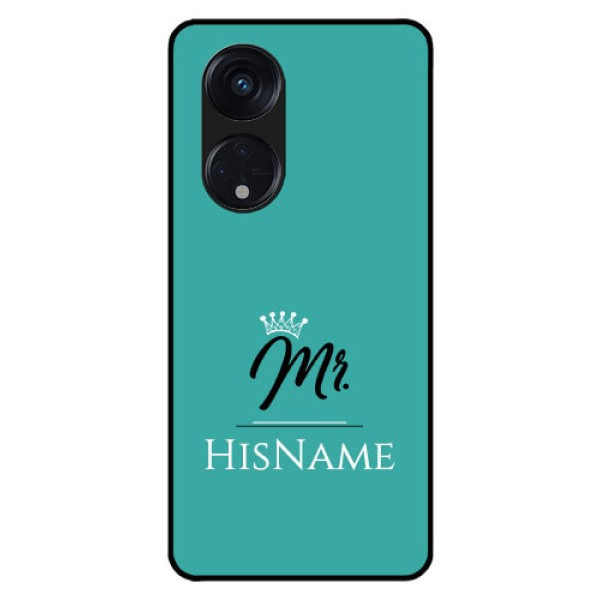 Oppo Reno 8T 5G Custom Glass Phone Case Mr with Name