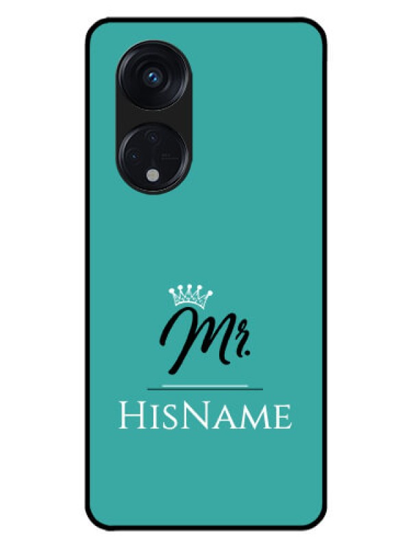 Custom Oppo Reno 8T 5G Custom Glass Phone Case Mr with Name