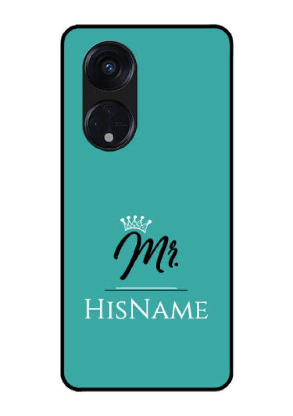 Oppo Reno 8T 5G Custom Glass Phone Case Mr with Name