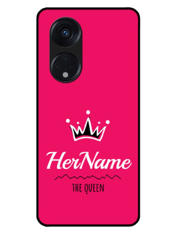 Custom Oppo Reno 8T 5G Glass Phone Case Queen with Name