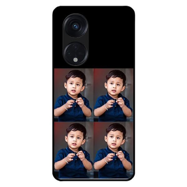 Oppo Reno 8T 5G 4 Image Holder on Glass Mobile Cover