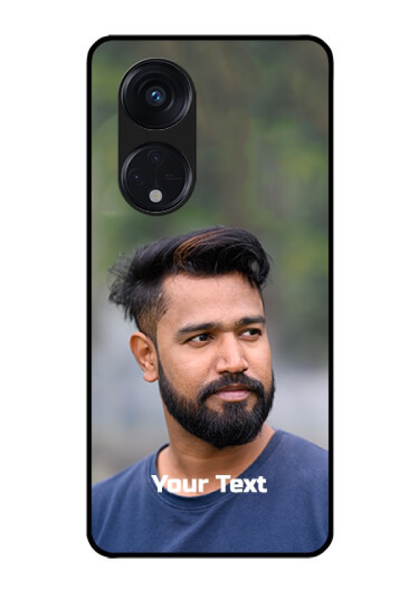 Oppo Reno 8T 5G Glass Mobile Cover: Photo with Text
