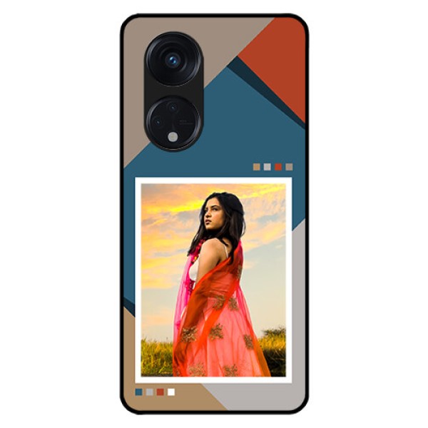 Oppo Reno 8T 5G Personalized Glass Phone Case - Retro color pallet Design Oppo Reno 8T 5G Personalized Glass Phone Case - Retro color pallet Design