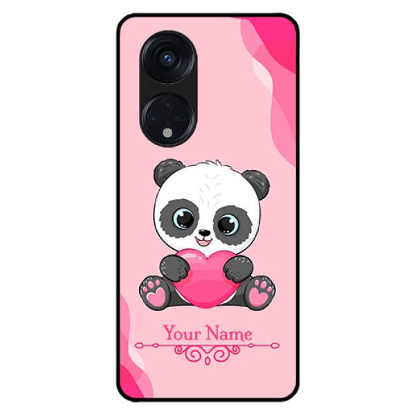 Oppo Reno 8T 5G Custom Glass Mobile Case - Cute Panda Design