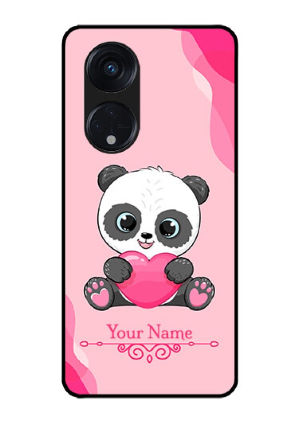 Oppo Reno 8T 5G Custom Glass Mobile Case - Cute Panda Design