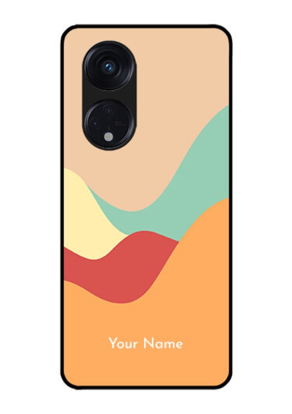 Oppo Reno 8T 5G Personalized Glass Phone Case - Ocean Waves Multi-colour Design