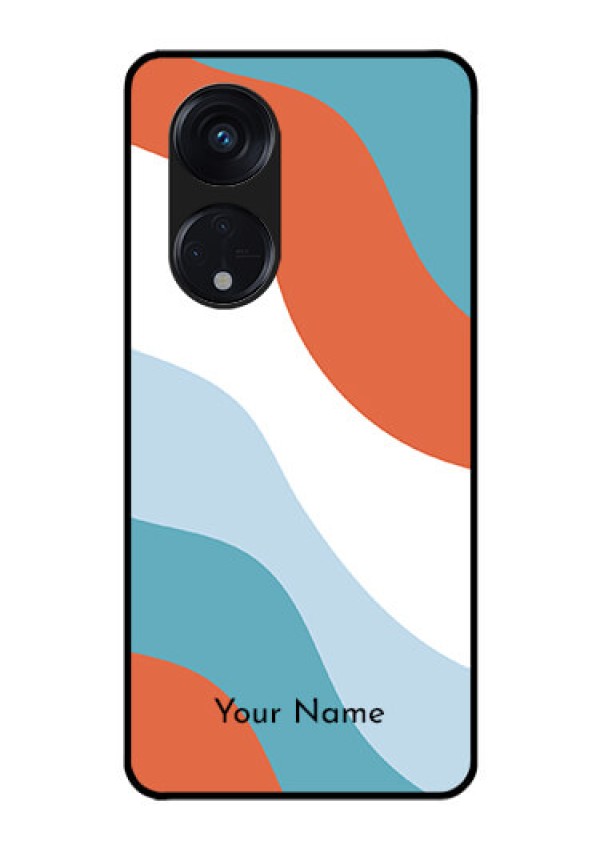 Oppo Reno 8T 5G Custom Glass Mobile Case - coloured Waves Design