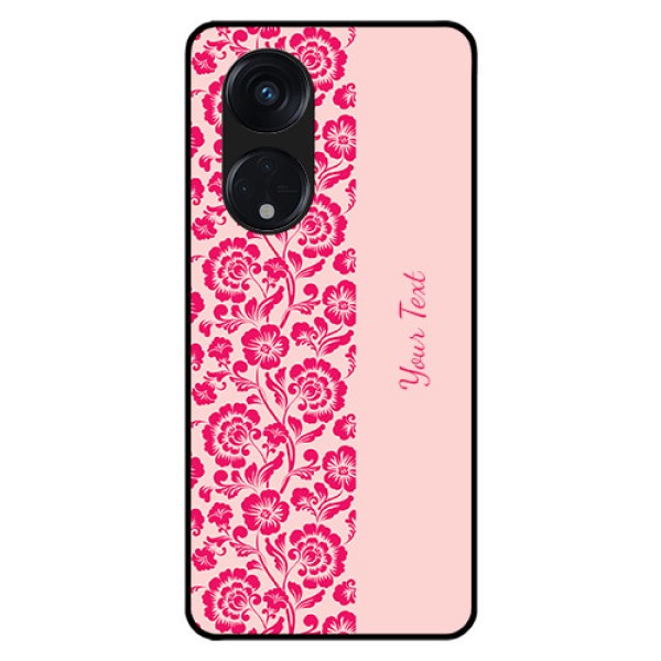 Oppo Reno 8T 5G Custom Glass Phone Case - Attractive Floral Pattern Design
