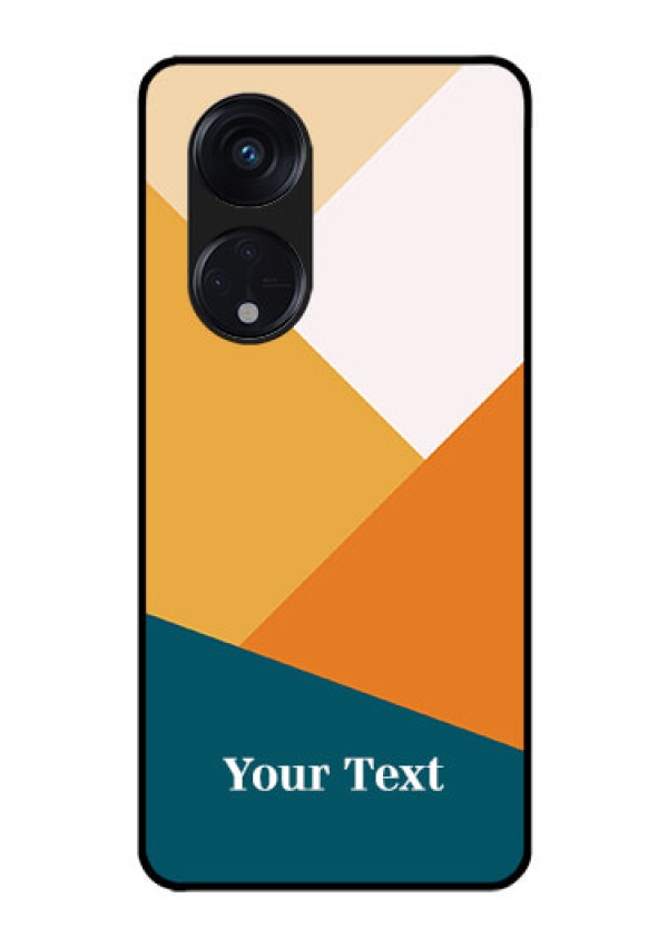 Oppo Reno 8T 5G Personalized Glass Phone Case - Stacked Multi-colour Design