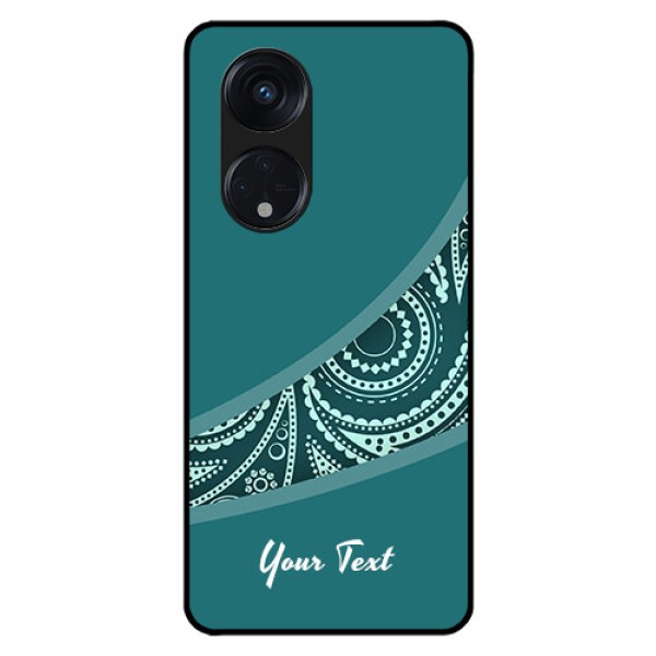 Oppo Reno 8T 5G Photo Printing on Glass Case - semi visible floral Design