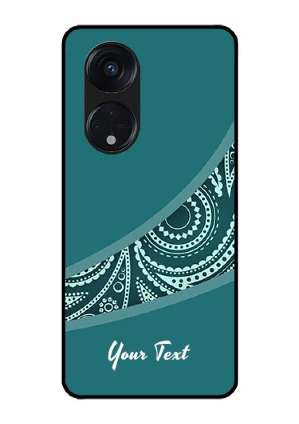 Oppo Reno 8T 5G Photo Printing on Glass Case - semi visible floral Design