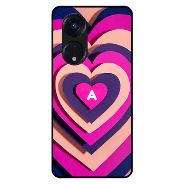 Oppo Reno 8T 5G Custom Glass Mobile Case - Cute Heart Pattern Design Oppo Reno 8T 5G Custom Glass Mobile Case - Cute Heart Pattern Design