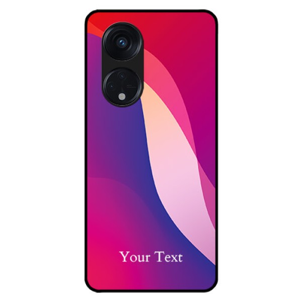 Oppo Reno 8T 5G Personalized Glass Phone Case - Digital abstract Overlap Design Oppo Reno 8T 5G Personalized Glass Phone Case - Digital abstract Overlap Design