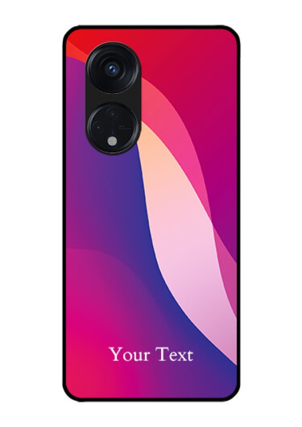 Oppo Reno 8T 5G Personalized Glass Phone Case - Digital abstract Overlap Design
