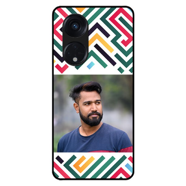 Oppo Reno 8T 5G Personalized Glass Phone Case - Colorful Maze Pattern Design Oppo Reno 8T 5G Personalized Glass Phone Case - Colorful Maze Pattern Design