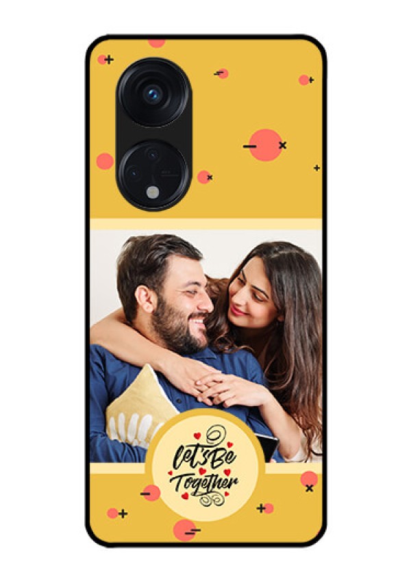 Oppo Reno 8T 5G Photo Printing on Glass Case - Lets be Together Design