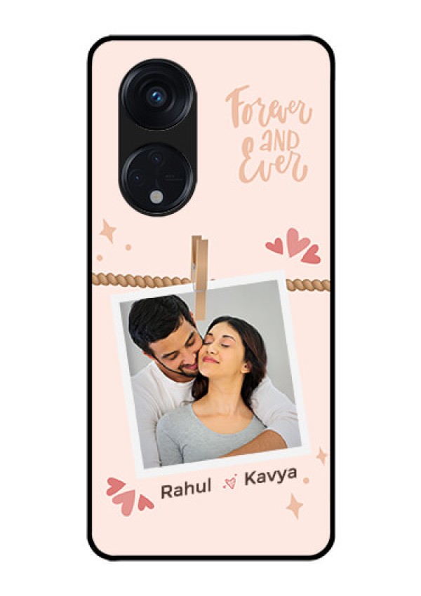 Oppo Reno 8T 5G Custom Glass Phone Case - Forever and ever love Design