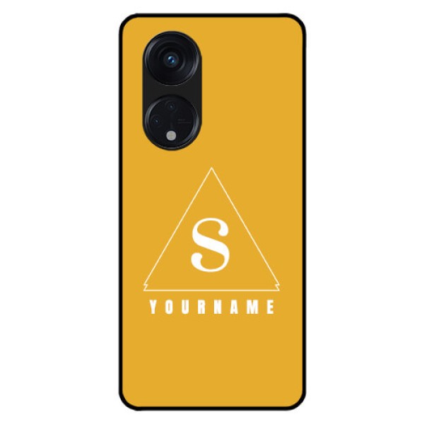 Oppo Reno 8T 5G Personalized Glass Phone Case - simple triangle Design