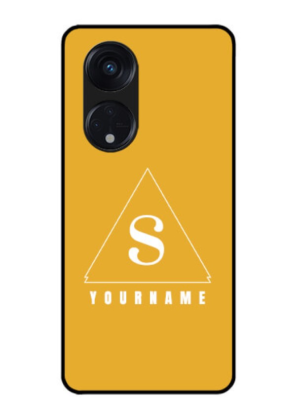 Oppo Reno 8T 5G Personalized Glass Phone Case - simple triangle Design