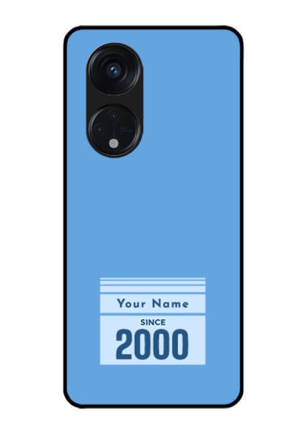 Oppo Reno 8T 5G Custom Glass Mobile Case - Custom Year of birth Design