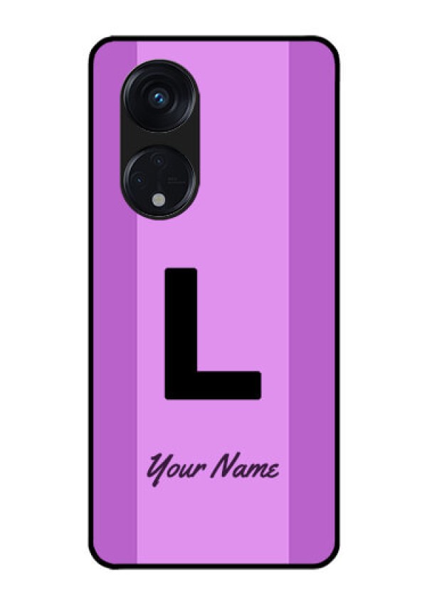 Oppo Reno 8T 5G Custom Glass Phone Case - Tricolor custom text Design